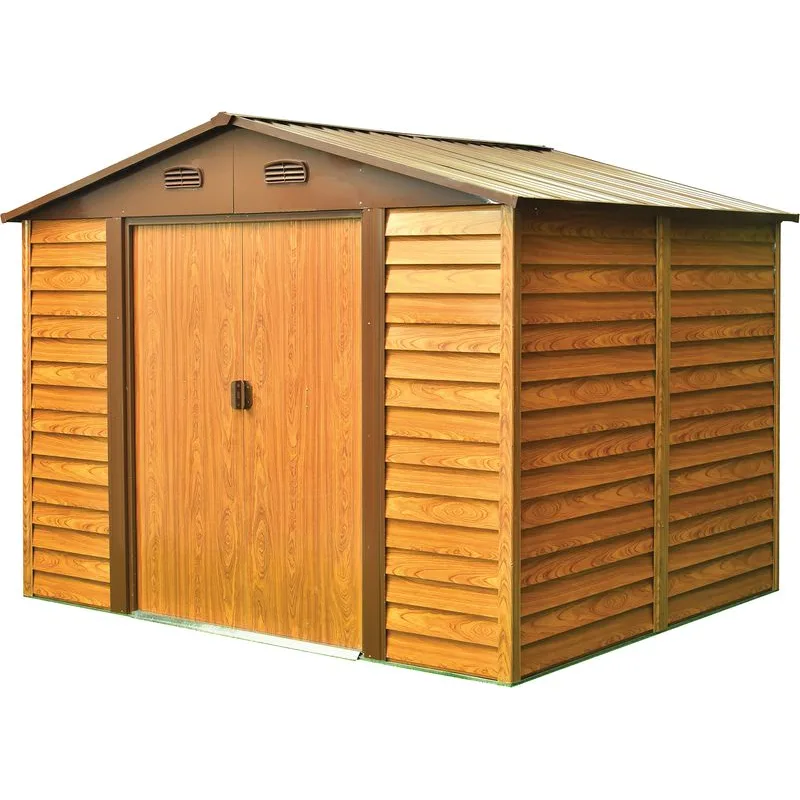 Záhradný domček Strend Pro, plech, hnedý, 266x224x215 cm