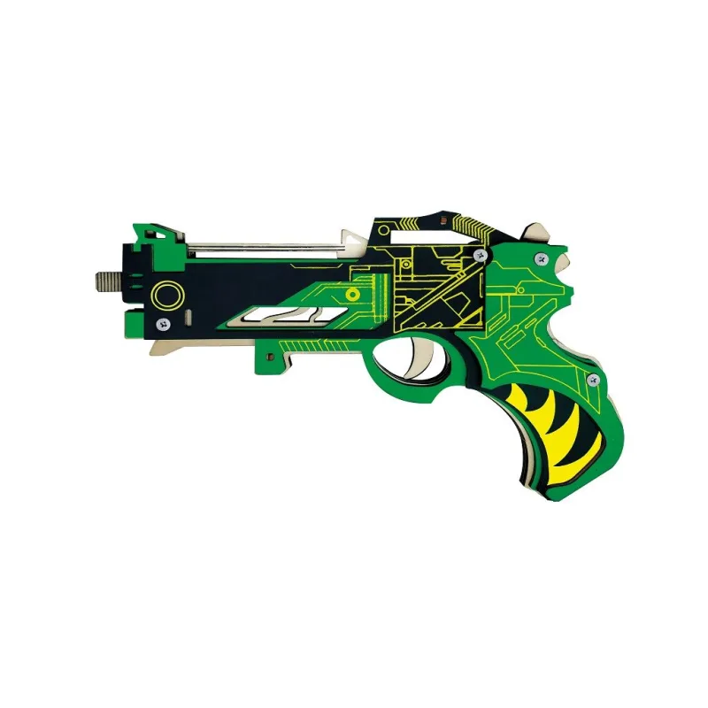 Woodcraft Drevené 3D puzzle Zbraň na gumičky Virbius farebný