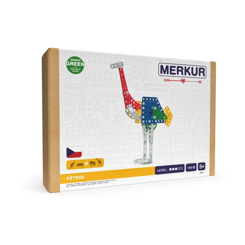 Merkur ZOO - Pštros, 106 dielikov