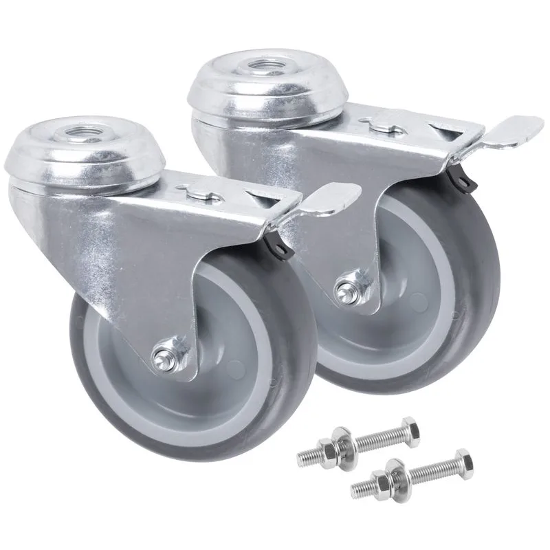 Kolieska s brzdou pre boxy QBRICK