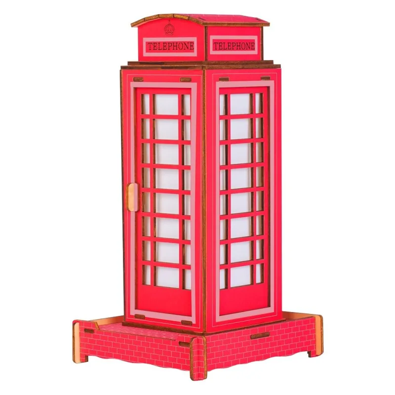 Woodcraft Drevené 3D puzzle Britská telefónna búdka
