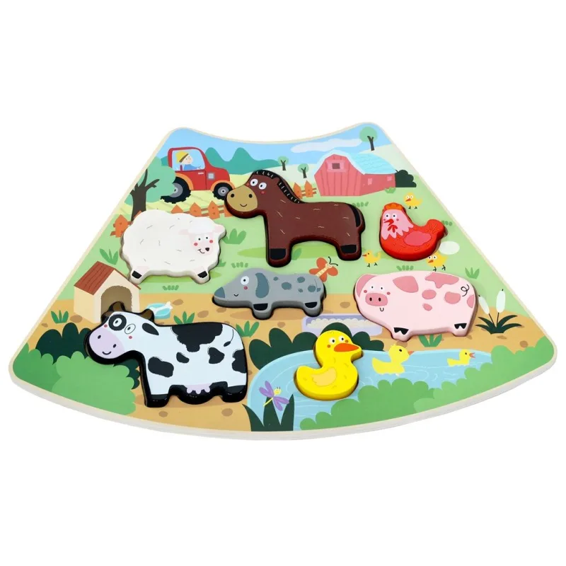 2Kids Toys Drevené puzzle Veselá farma prepojiteľné