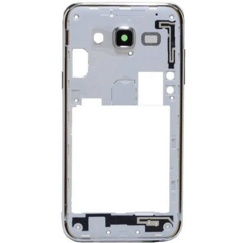 Kryt Samsung Galaxy J5 - J500 stredový + sklíčko kamery Farba: Biela - stredový rám