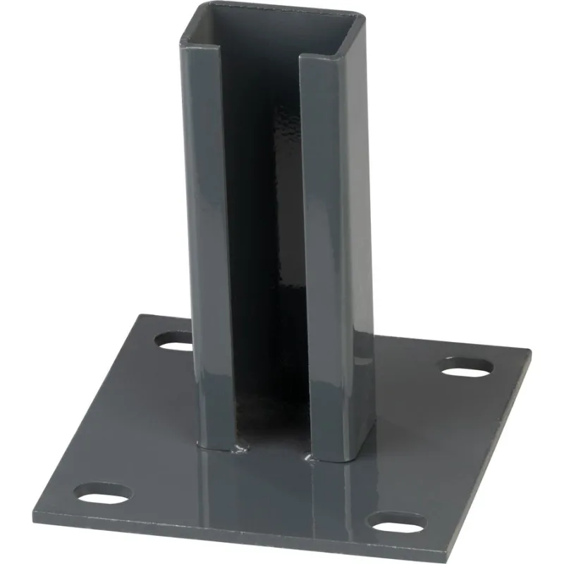 Pätka na ukotvenie pre stĺpik 60×40 mm, antracit, RAL7016