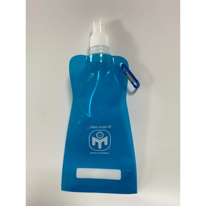 Mensa Skladacia fľaša s karabínkou (420 ml), svetlomodrá