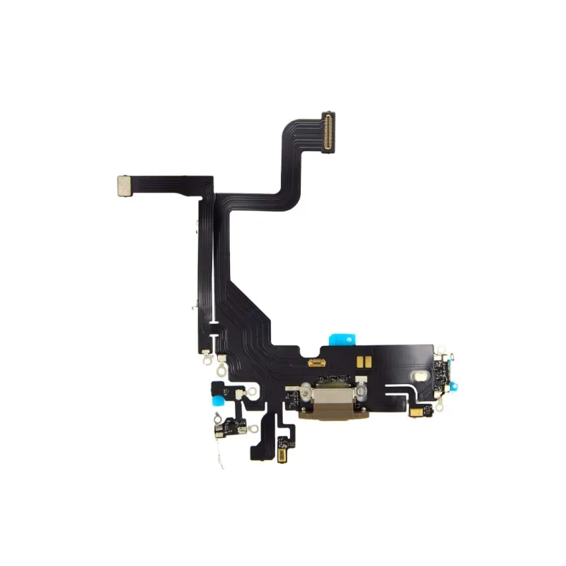 Flex kábel nabíjania iPhone 13 Pro - nabíjací konektor, mikrofón Farba: Zlatá