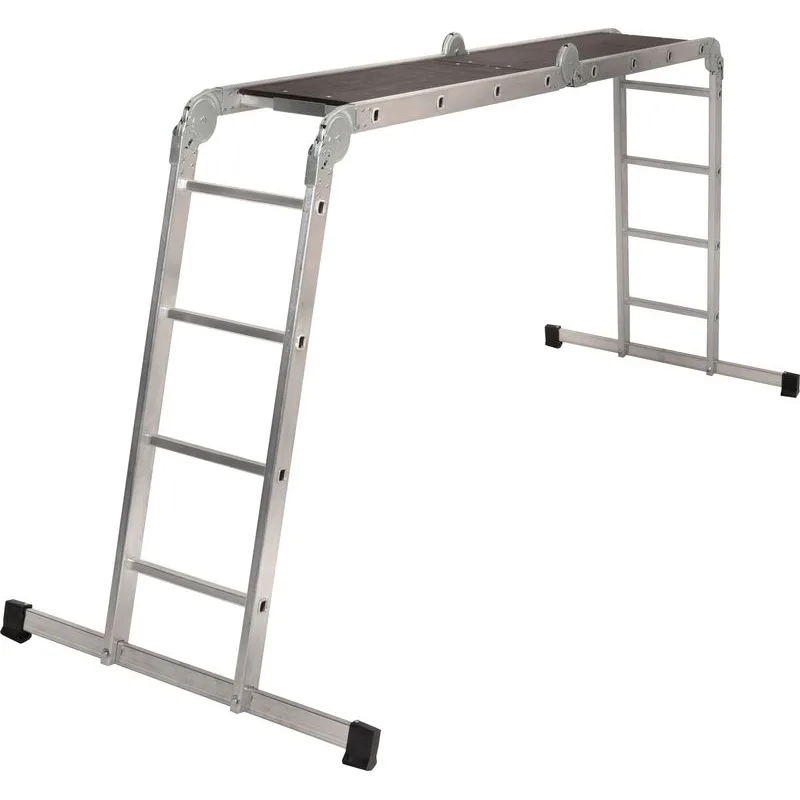 Rebrík s plošinou Strend Pro, hliníkový, kĺbový, 4x3, 4v1