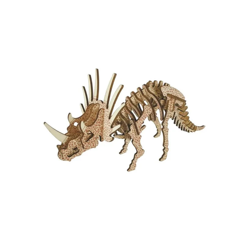 Woodcraft Drevené 3D puzzle Triceratops