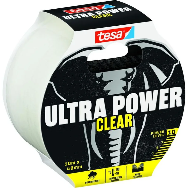 Páska tesa Ultra Power Clear, opravná, PE, transparentná, 48 mm, L-10 m