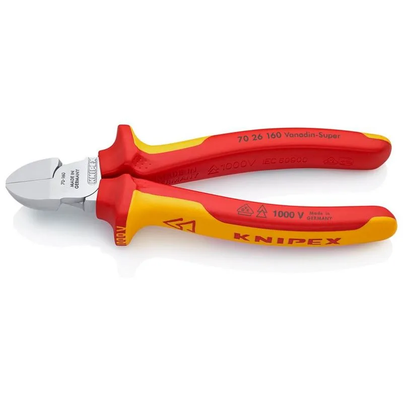 Kliešte KNIPEX 70 26 160 – 160 mm, štiepacie, bočné, CrV, VDE 1000V