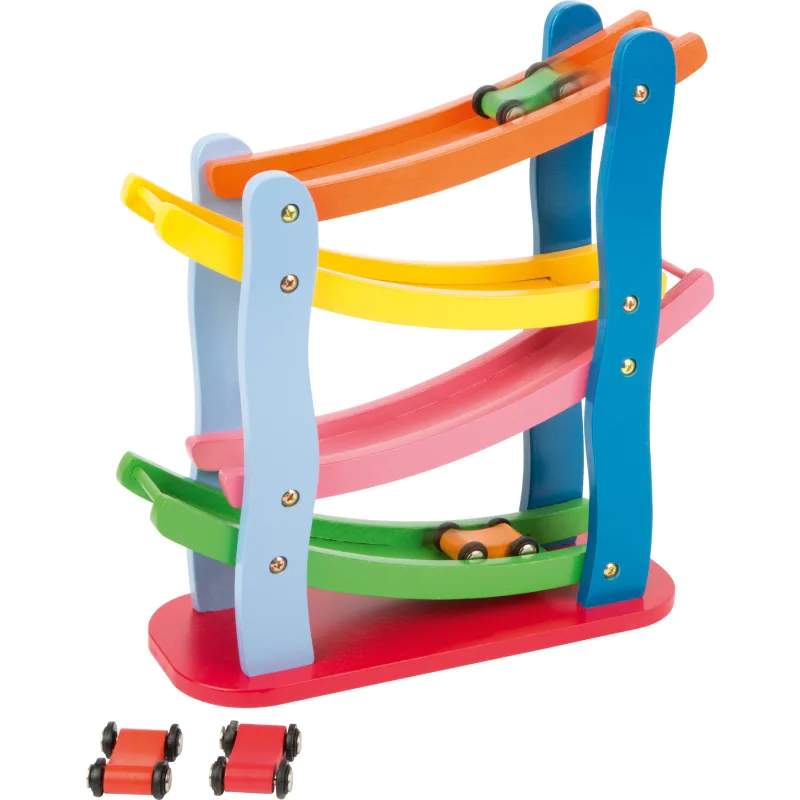 Drevená závodná dráha 4 autíčka