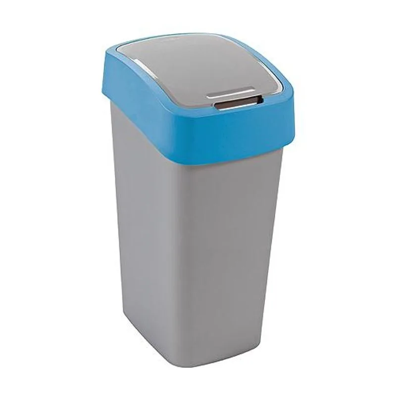 Kôš na odpadky Curver FLIP BIN 25L, šedostrieborný / modrý
