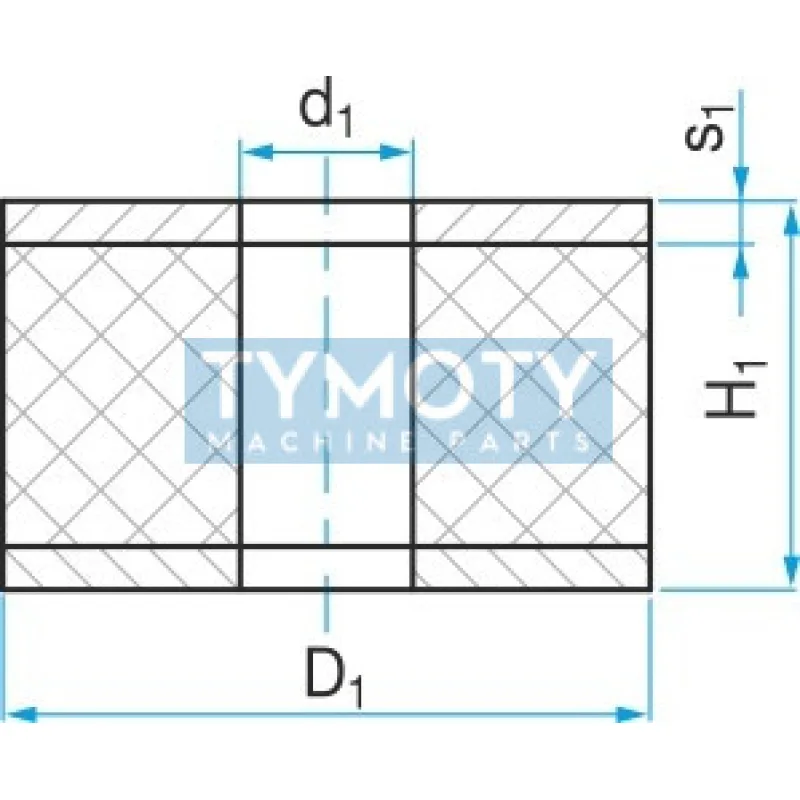 Silentblok - valcová pružina priechodný typ GH 40x13/40