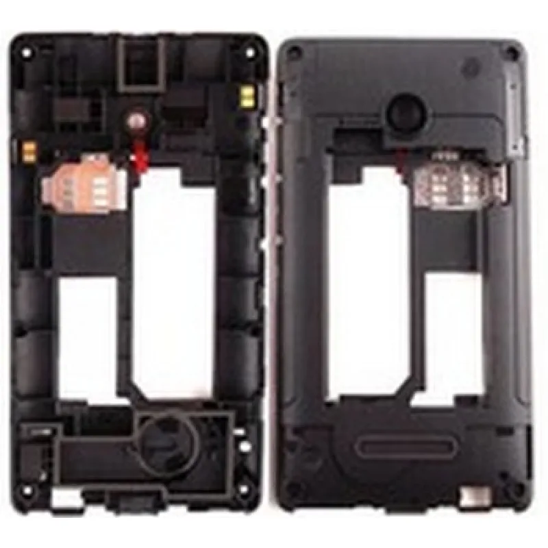 Kryt Microsoft Lumia 435, 532 Dual SIM stredový + Sklíčko kamery Farba: stredový rám - 1 SIM karty