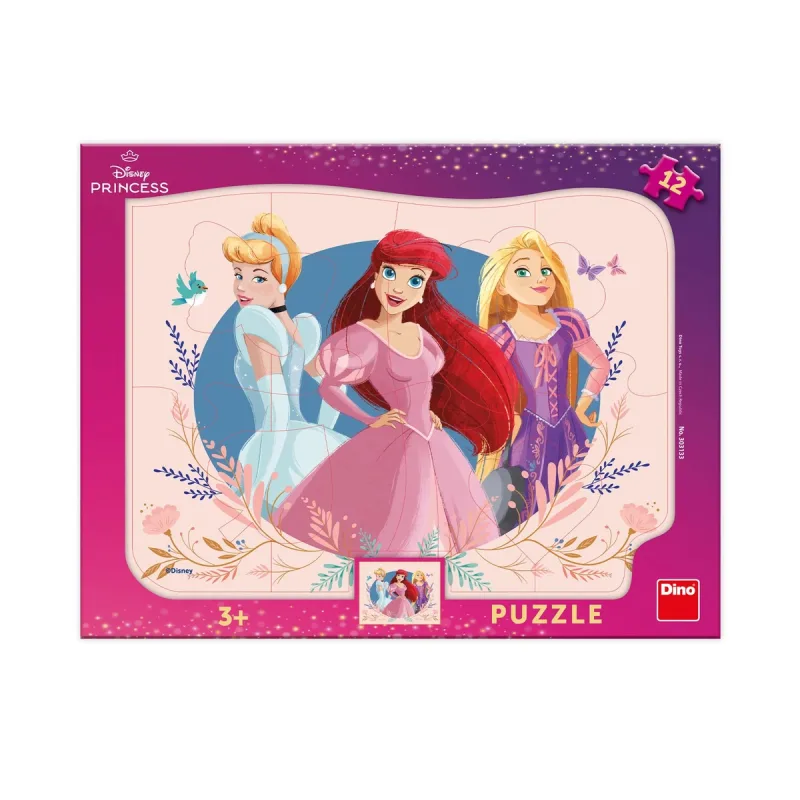 Dino Puzzle doskové Princezné 12 dielikov