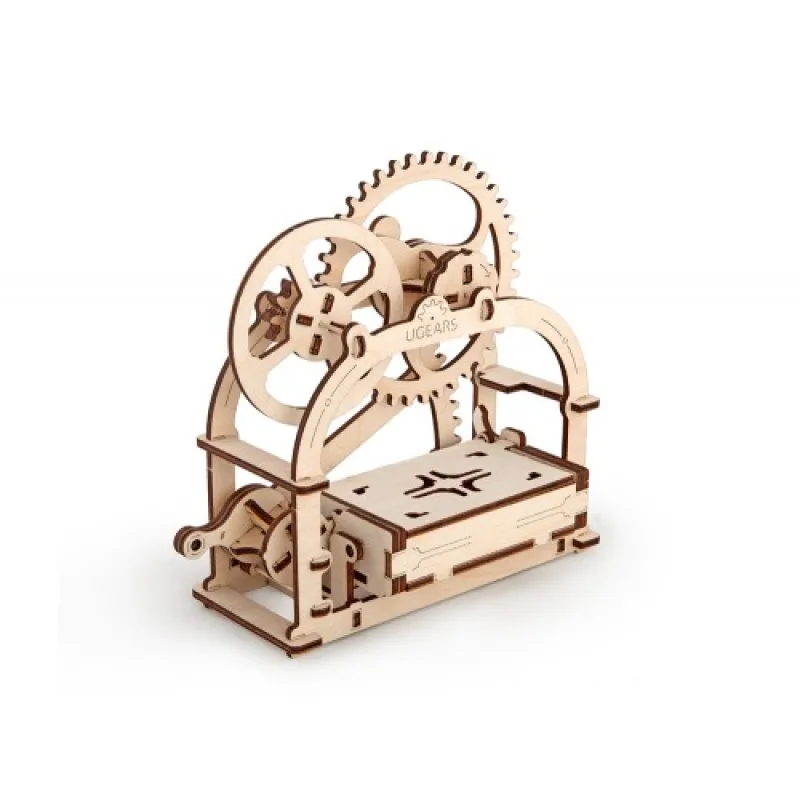 Ugears 3D mechanické puzzle - Box na vizitky 61 ks