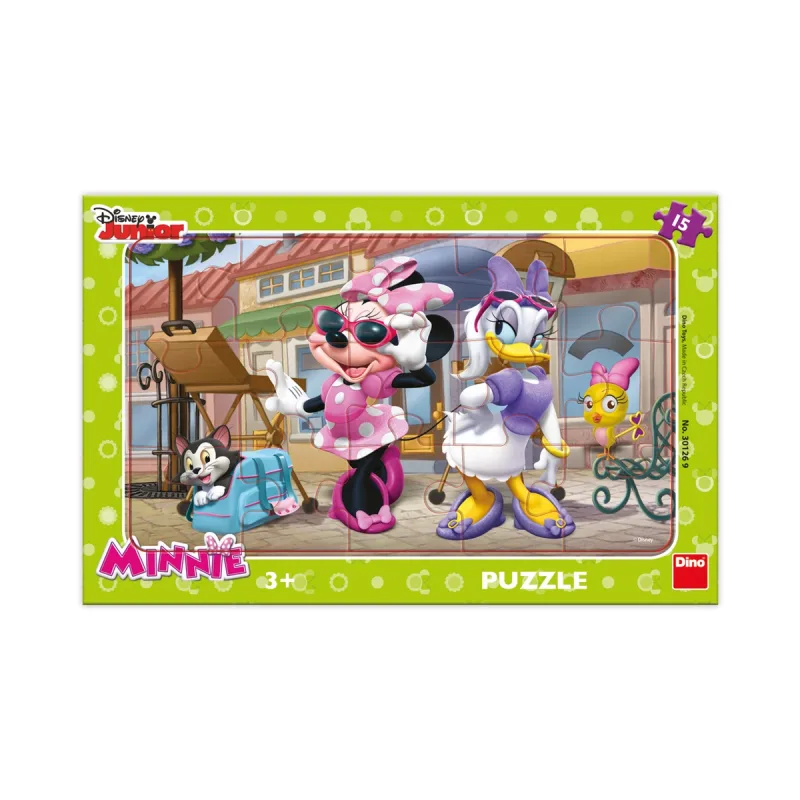 Dino Puzzle doskové Minnie na Montmartri 15 dielikov