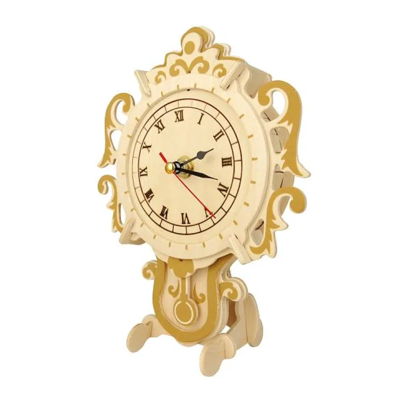 Woodcraft Drevené 3D puzzle Hodiny 4 PF005