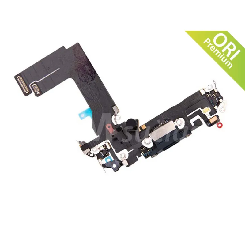 Flex kábel nabíjania iPhone 13 Mini - nabíjací konektor, mikrofón Farba: Čierna