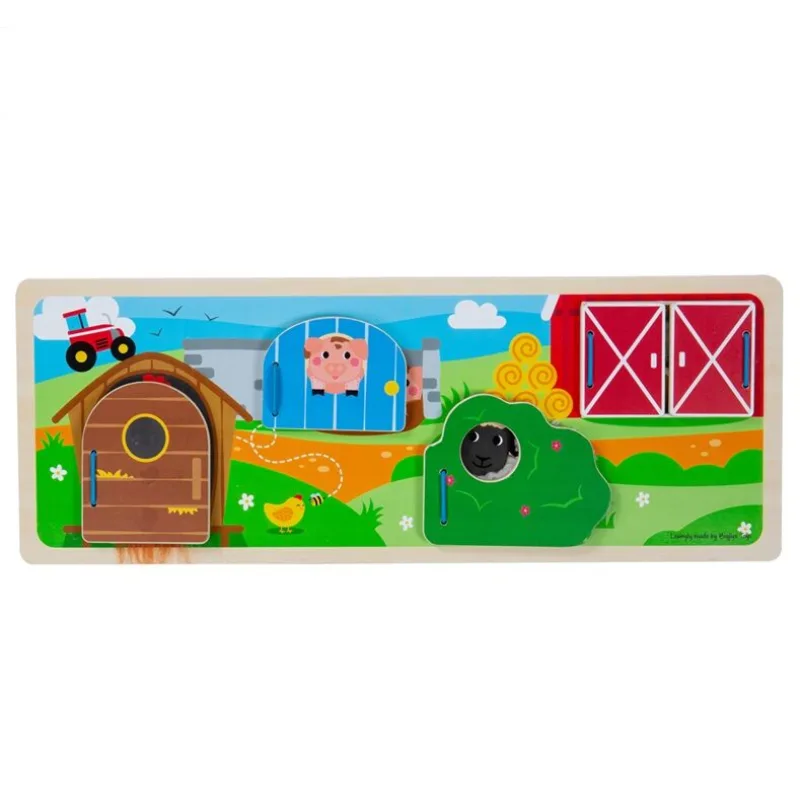 Bigjigs Toys Senzorická doska Farma