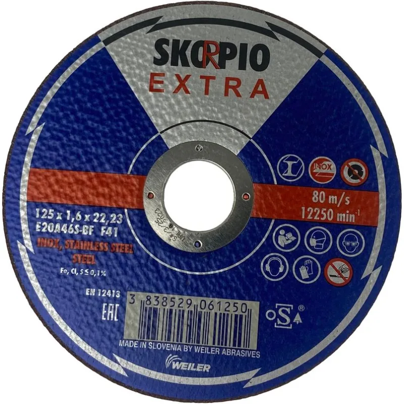 Kotúč Comet Skorpio Extra 125x1,6x22,2 mm, E20A46S-BF, Inox