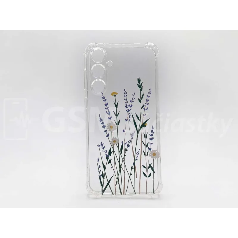 TFO Obrázkové puzdro silikónové Samsung Galaxy S23 FE Modro Biele kvety