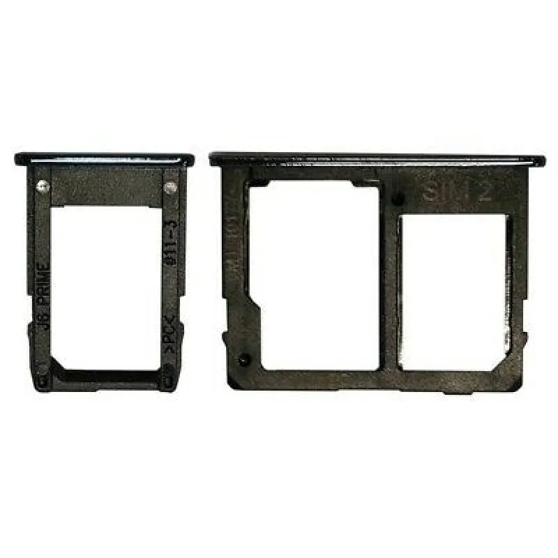 Držiak SIM karty a SD karty Samsung J415F, J610F Galaxy J4 Plus, J6 Plus 2018 Farba: Čierna