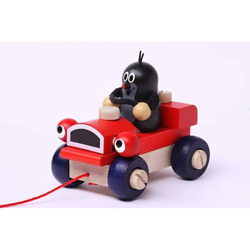 Detoa drevený Krtko a žmurkajúce auto