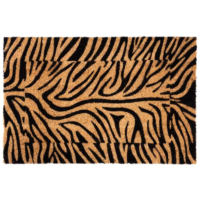 Rohožka pred dvere Zebra – 40x60 cm, čiernobiela