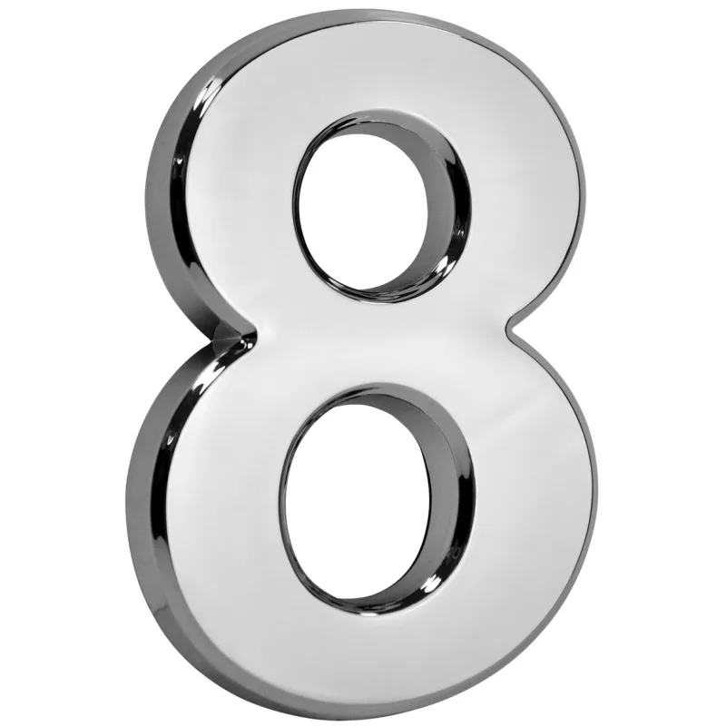 Číslo na dom MagicHome 8 – strieborné, 70x100 mm