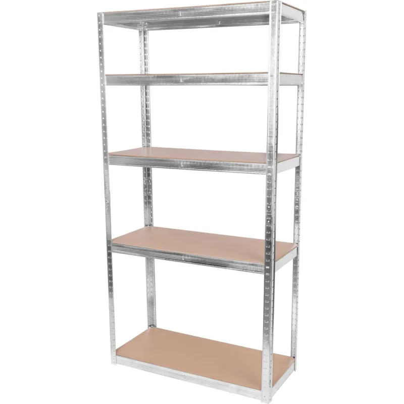 Regál Racks RAT40 MS – kovový, 5 políc, 180x90x40 cm, 175 kg/polica