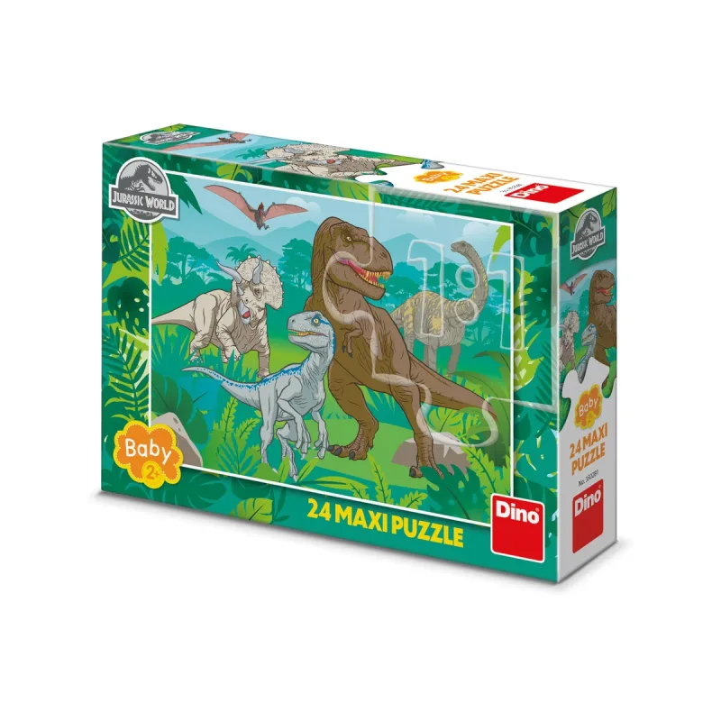Dino Puzzle Jurský Svet 24 dielikov maxi