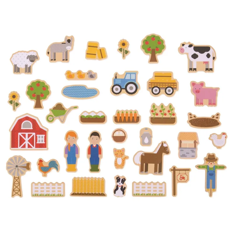 Bigjigs Toys Magnetky Farma 35 ks