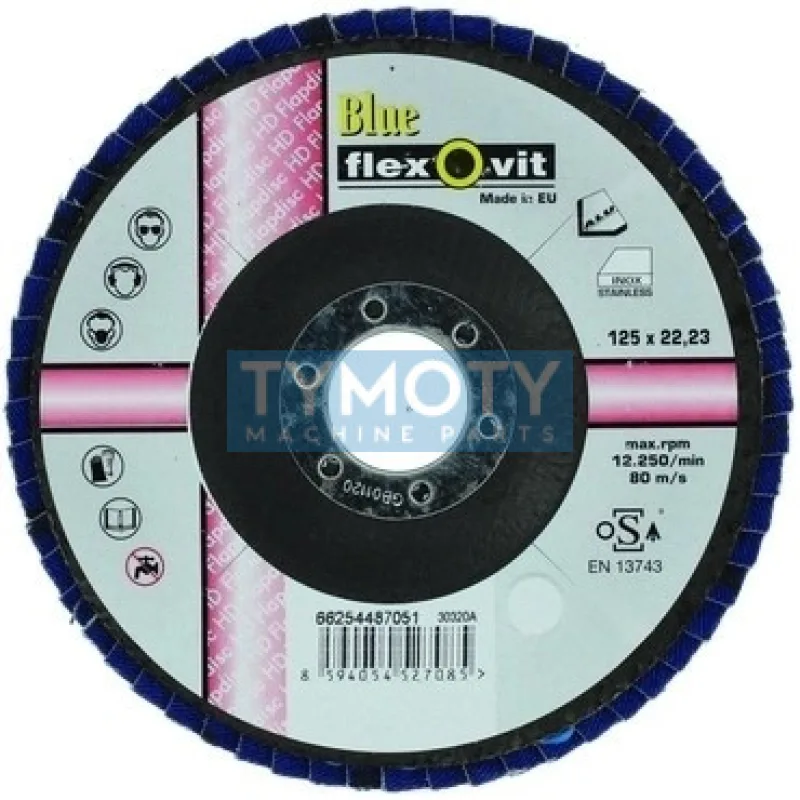 Lamelový brúsny kotúč 125 x 22,23 mm zrnitosť 60 /Flexovit