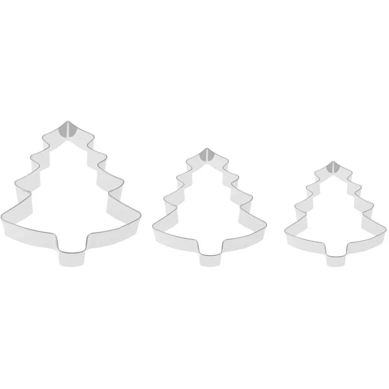 Vykrajovačky MagicHome, stromček, nerez, 3 ks