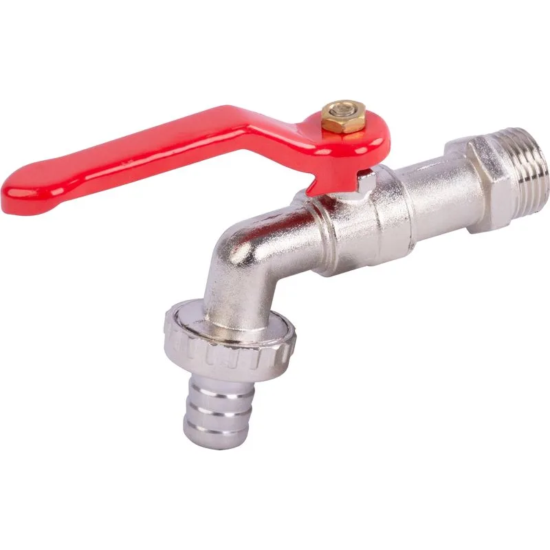 Guľový ventil na vodu PP0911 1/2", záhradný, sivý/červený