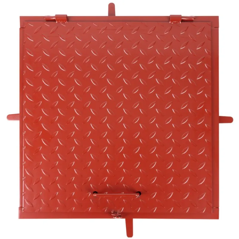 Poklop na žumpu MC60, 600x600 mm, kanálový, bordový