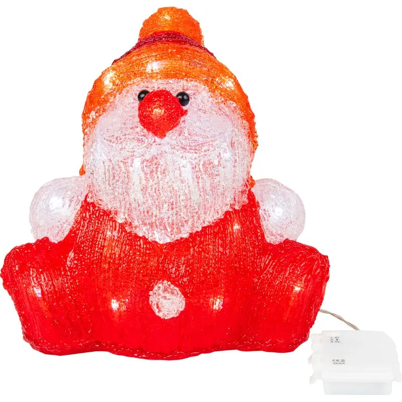 Vianočná dekorácia Santa Klaus, LED osvetlenie, 3x AA, 24x21x24 cm