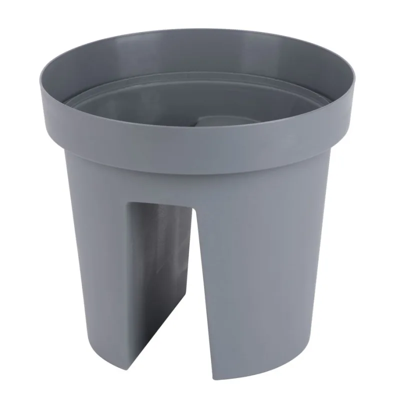 Kvetináč na zábradlie GDA Modern Railing 113 – 25,5x28 cm, sivý