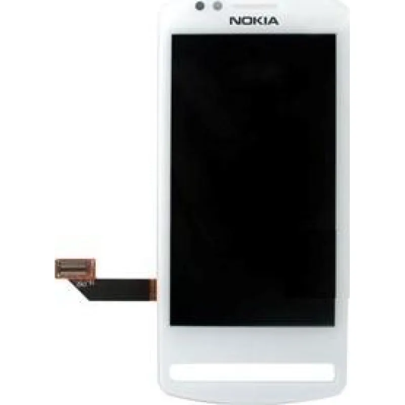 Nokia 700 - LCD displej + dotykové sklo Farba: Biela