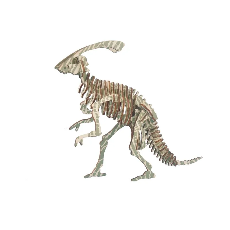 Woodcraft Drevené 3D puzzle Parasaurolophus farebný