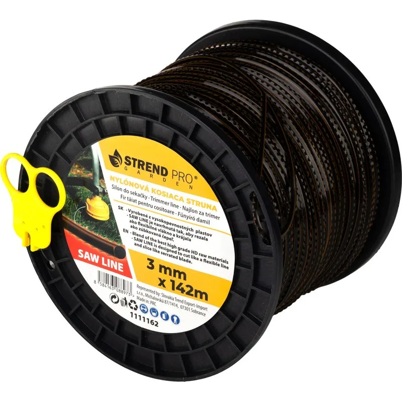 Silon na kosenie SawLine 3 mm, L-142 m, zúbkovaný