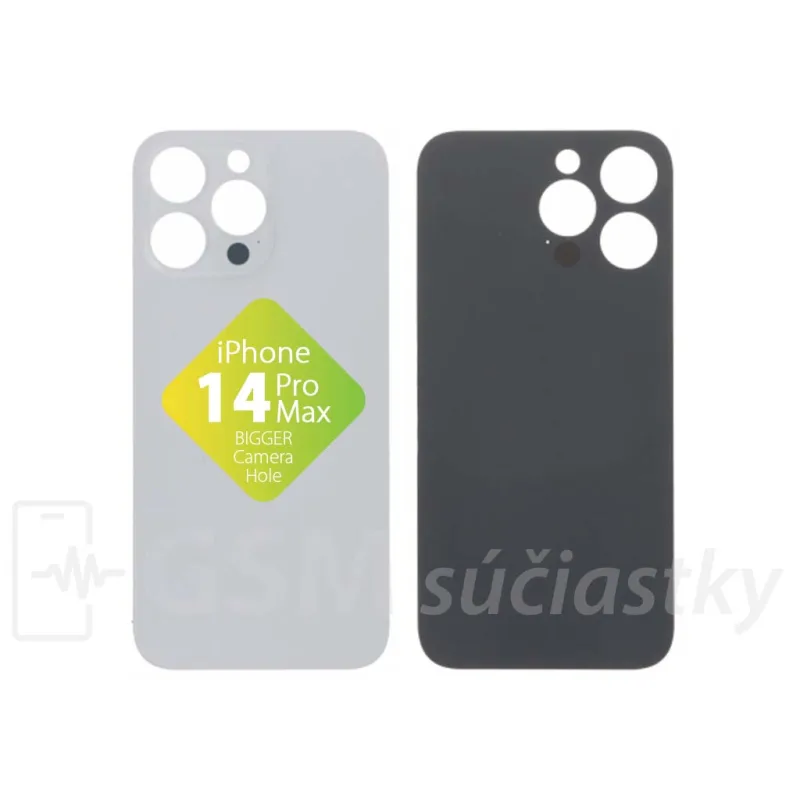 iPhone 14 Pro Max - Zadné sklo housingu Strieborné