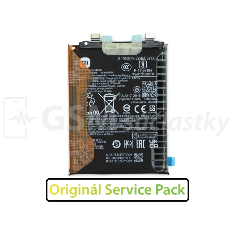 Originál batéria BM5T pre Xiaomi Poco X6 Pro 5G, 13T, 14T, Note 13 Pro