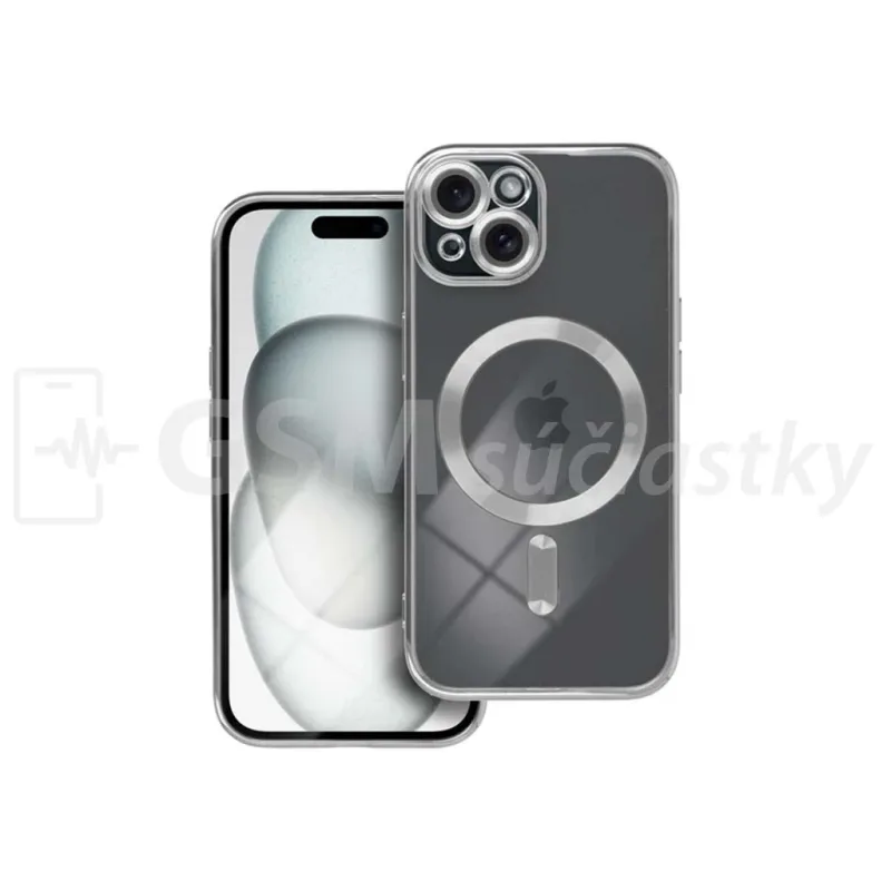 MagSafe obal na iPhone 15 Strieborné – Perfektná ochrana a bezproblémové nabíjanie