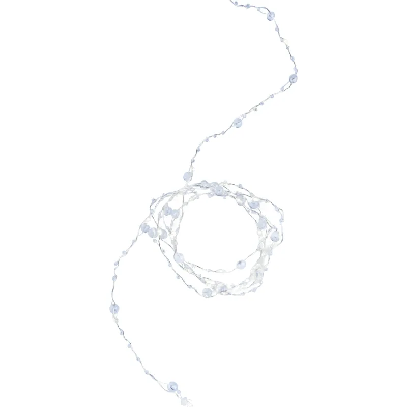 Vianočné osvetlenie reťaz Pearl, 20 mLED, studená biela, 2 m