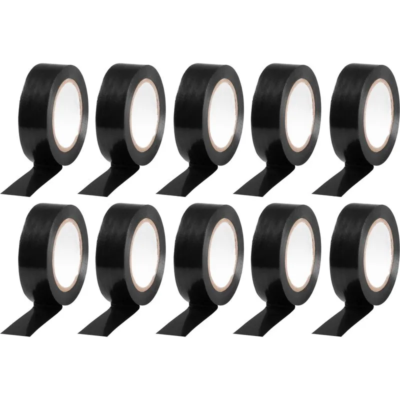Izolačná páska 19 mm x 10 m, čierna, PVC, balenie 10 ks