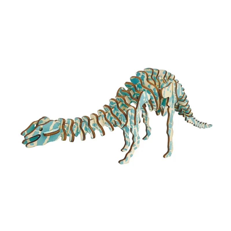 Woodcraft Drevené 3D puzzle Diplodocus farebný