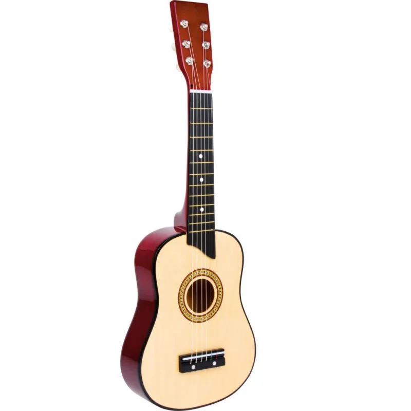 Detská drevená gitara prírodná