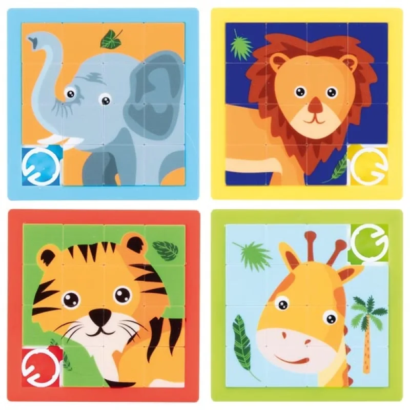 Goki Posuvné puzzle Africké zvieratá